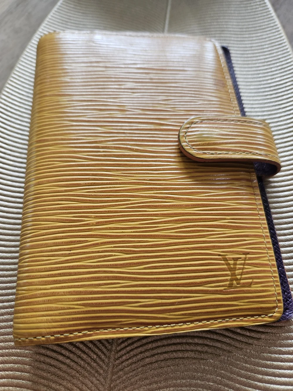 Louis Vuitton Yellow Epi Leather Agenda Cover with Snap